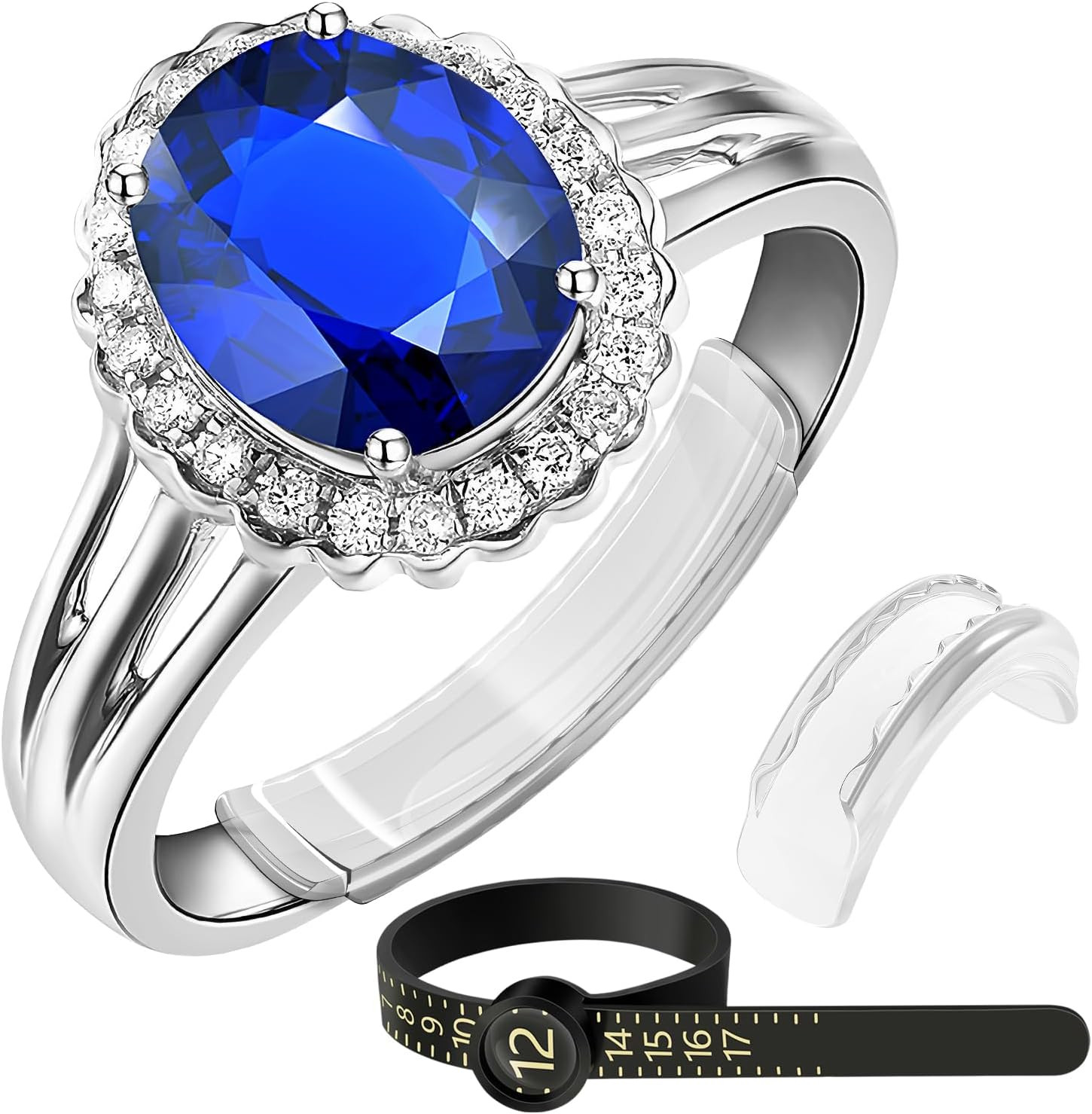8 Sizes Ring Sizer Adjuster, Invisible Ring Guards for Women & Men, Ring Resizer