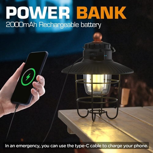 EverBrite LED Rechargeable Camping Lantern 550LM USB C Lantern with 3 Light Mode