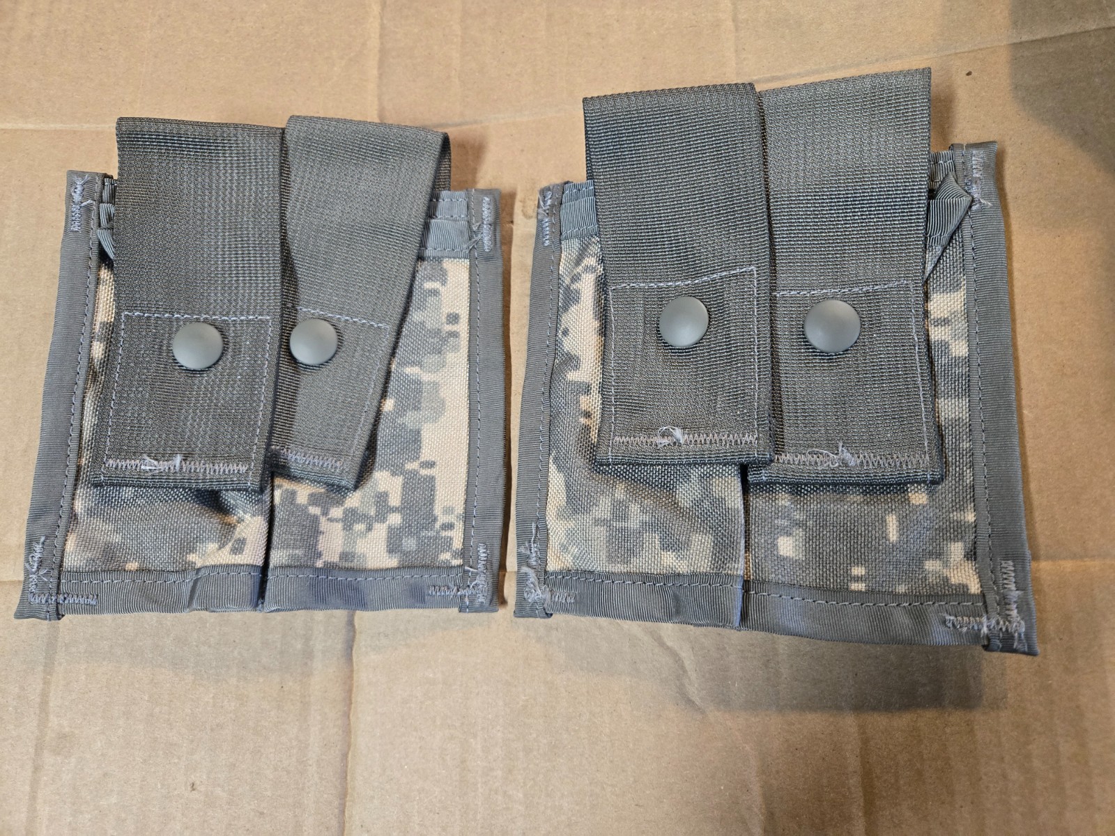 Lot of 2 Molle II 40MM Pyrotechnic Pouch (Double) ACU Digital Camo, Brand New