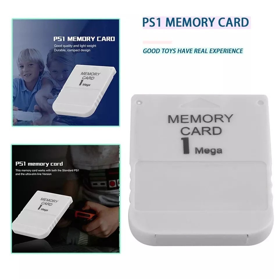 PS1 Memory Card 1MB Storage Compatible with PlayStation 1 & PSOne