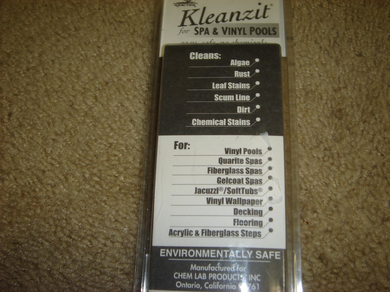 Kem-Tek kleanzit for spas & vinyl pools