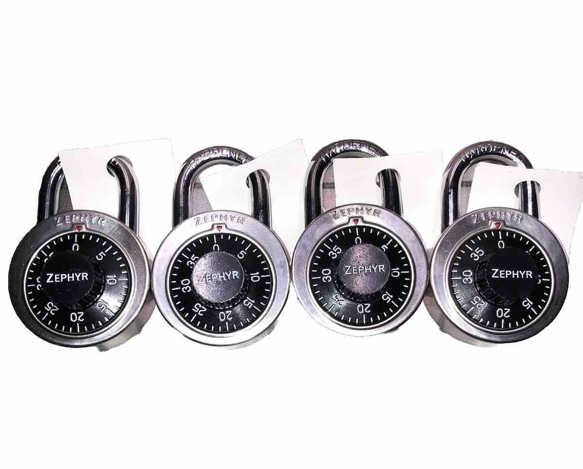 Padlock- Combination Lock-zephyr Lock-security System-locker Combination- 4 Pack