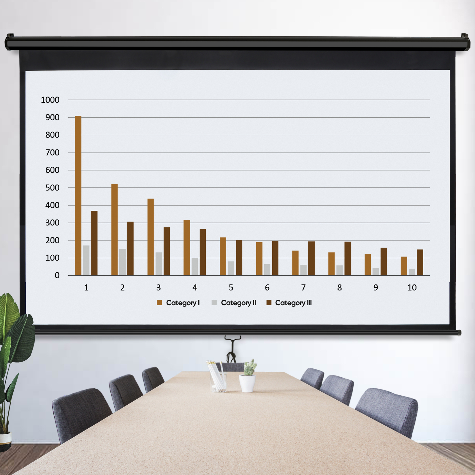 Outdoor Projector Screen Pull Down 80" 16:9 HD Ceiling Projection Screen Black