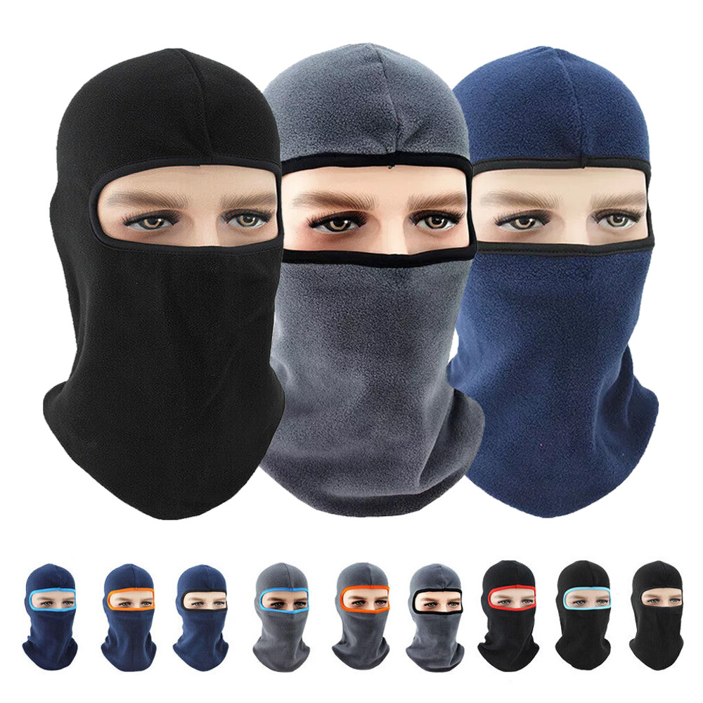 Cold Weather Ski Mask Balaclava Winter Thermal FLEECE Hood Windproof Neck Warmer
