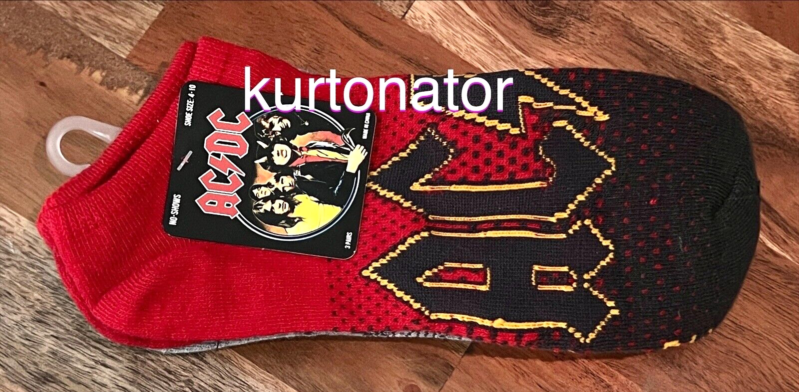 AC/DC MULTI 3-Pack Women's No-Show Socks NEW Shoe Size: 4-10