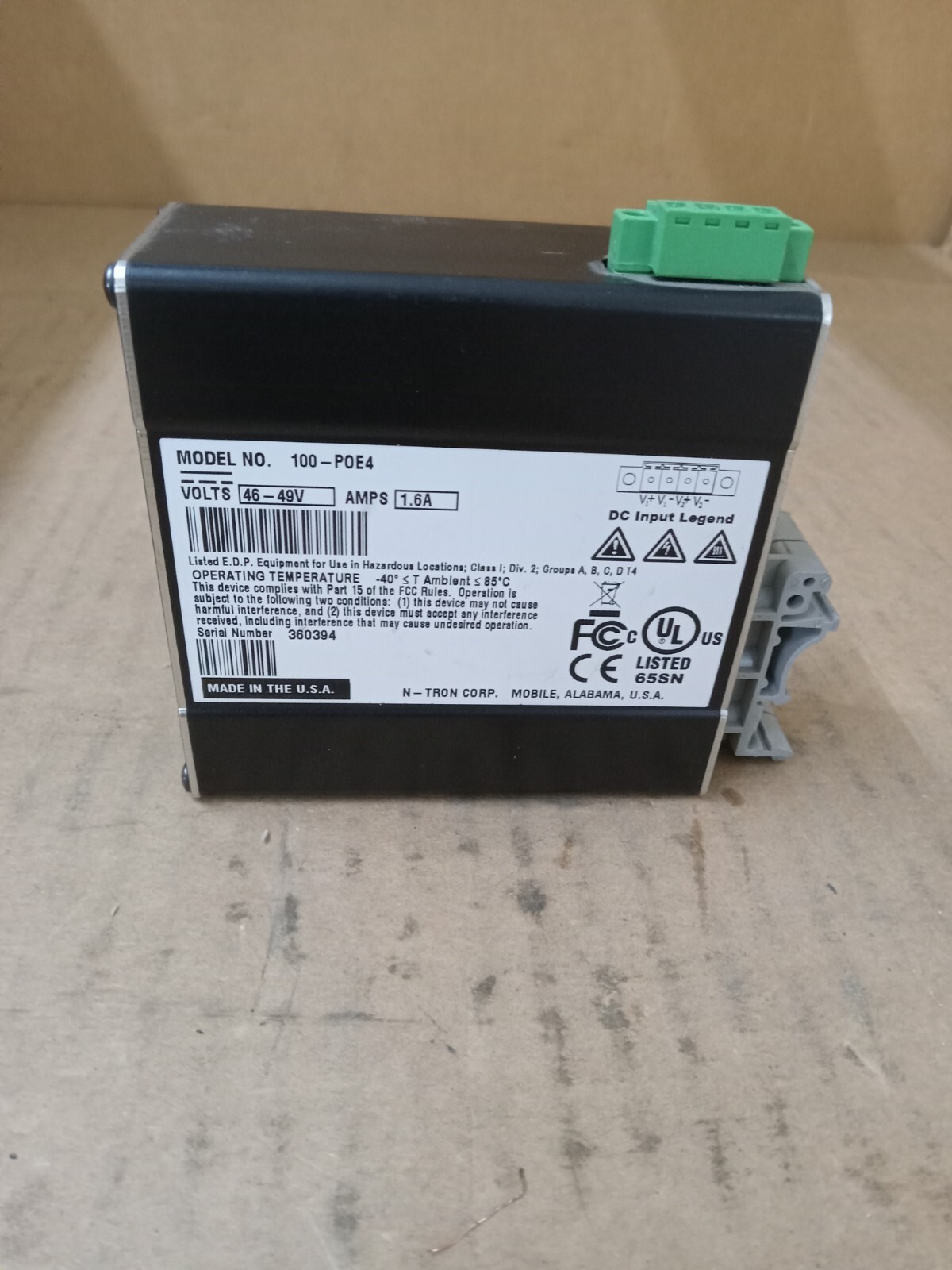 NTron 100-P0E4 Ethernet Switch Used Good Condition