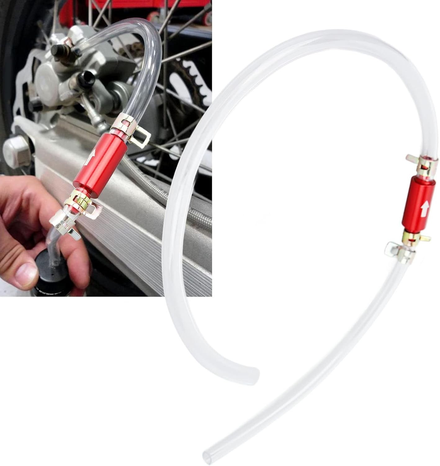 1Pair Brake Bleeder Hose One Way Check Valve Tube Brake Bleeder Hose Set 6MM ...