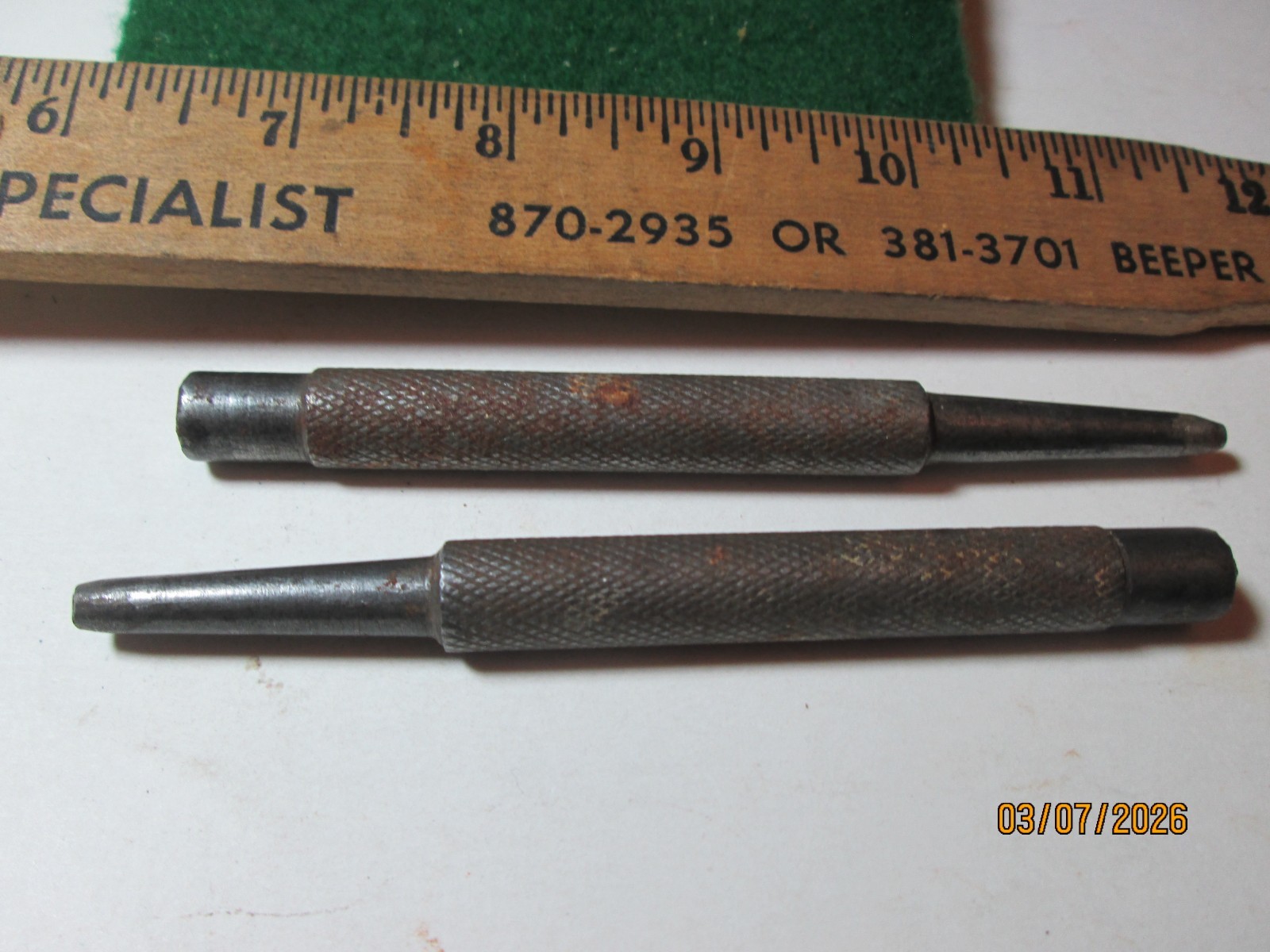 TWO [2] USED 4 1/2 INCH "SYRACUSE PUNCHES.