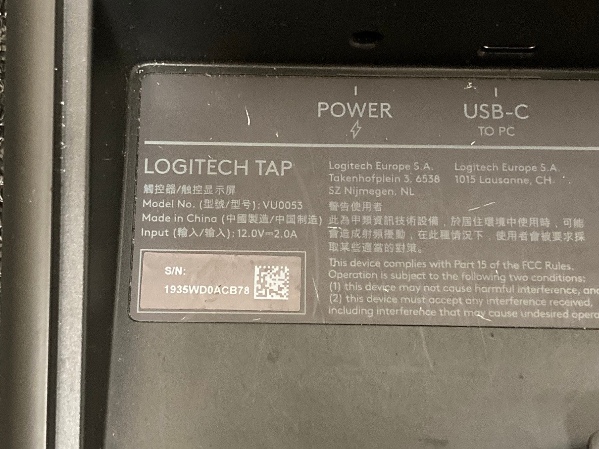 Logitech Tap VU0053 Touchscreen Conference Controller