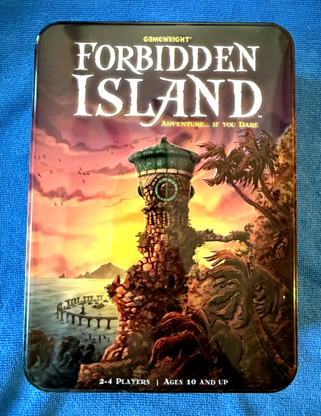 2010 Forbidden Island Game COMPLETE (played once) Tin Box w/inserts Ages 10+ EUC