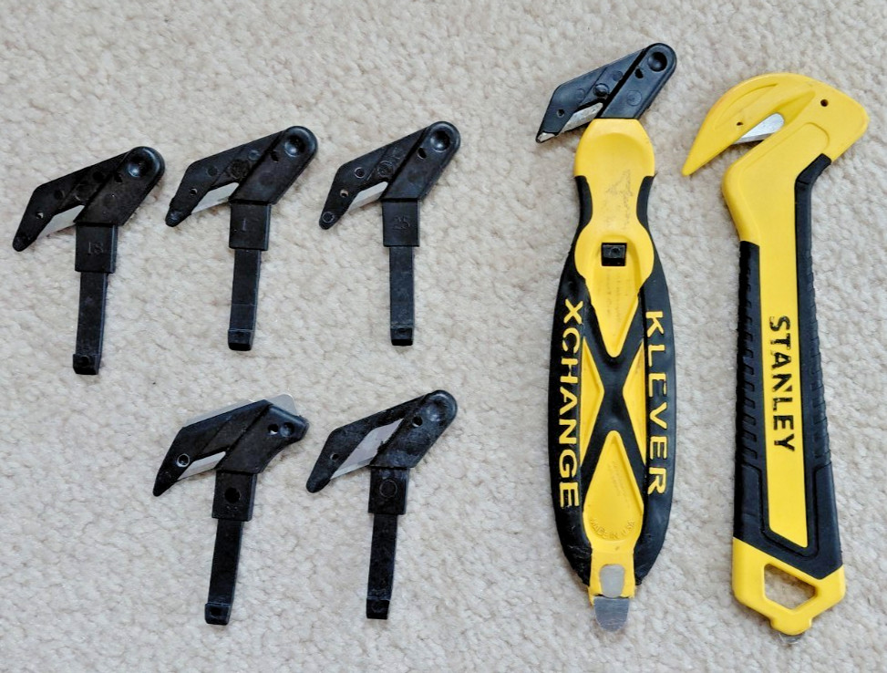 Lot of 7 Klever Xchange Safety Utility Cutter bundle replacement blade Stanley