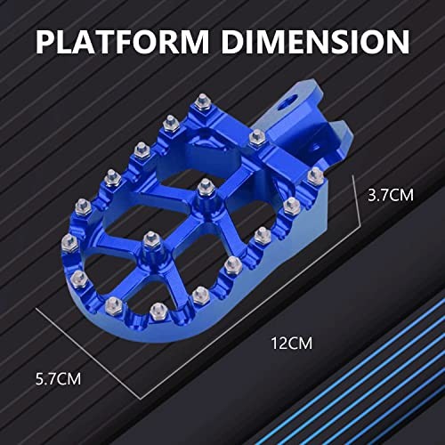 Foot Pegs Motorcycle Universal CNC Footpeg for PW TTR YZ 50-125cc MB200 blue