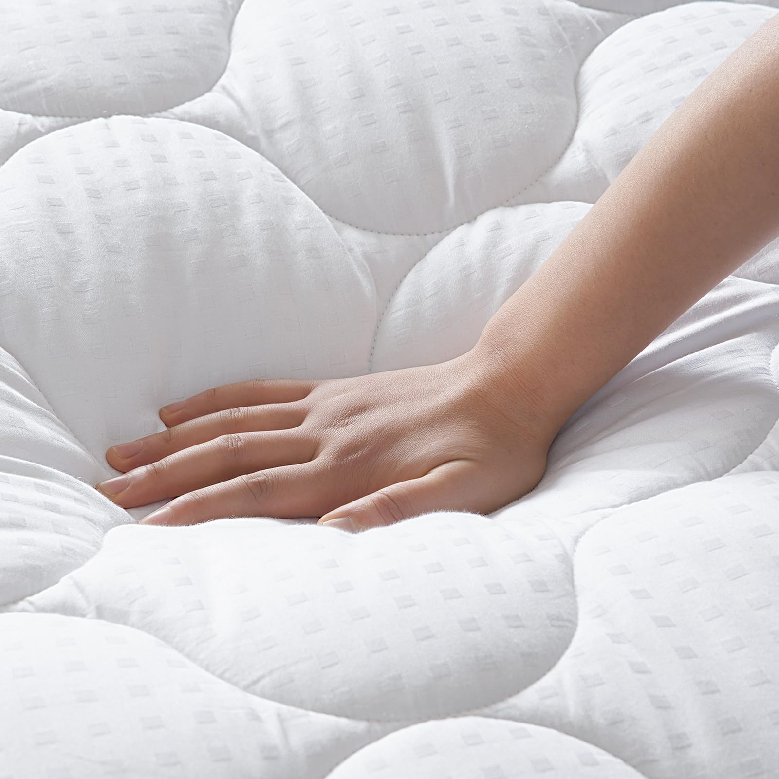 LEISURE TOWN Olympic Queen Mattress Pad Cover Super Queen, White