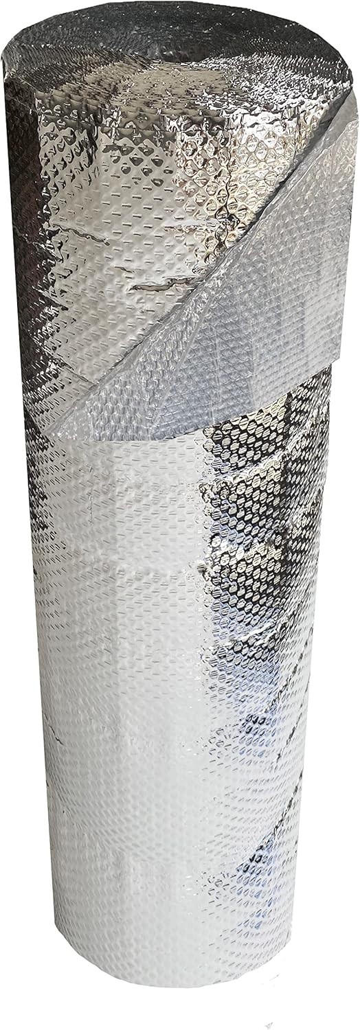 USA Reflective Insulation Bubble Roll, 48" Width x 125' Length, Bubble Pack