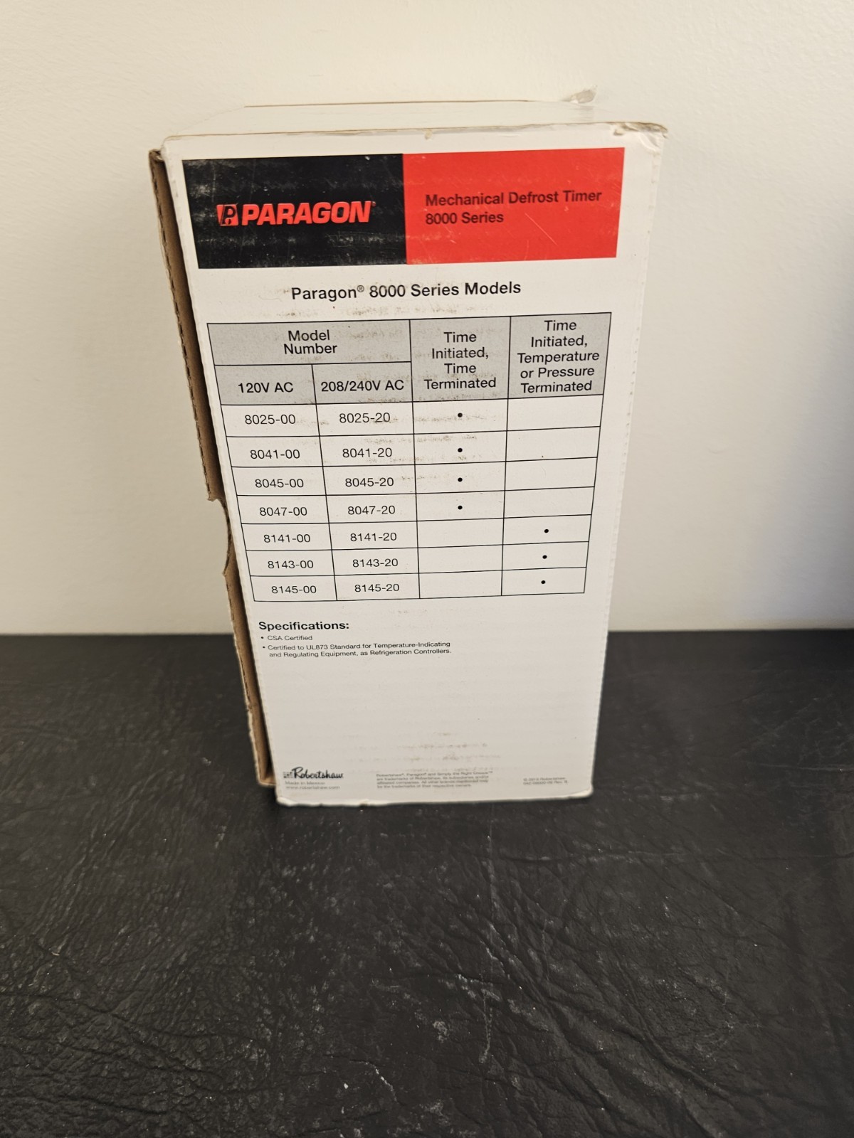 Paragon 8000 Series Mechanical Defrost Timer 120/208-240V AC
