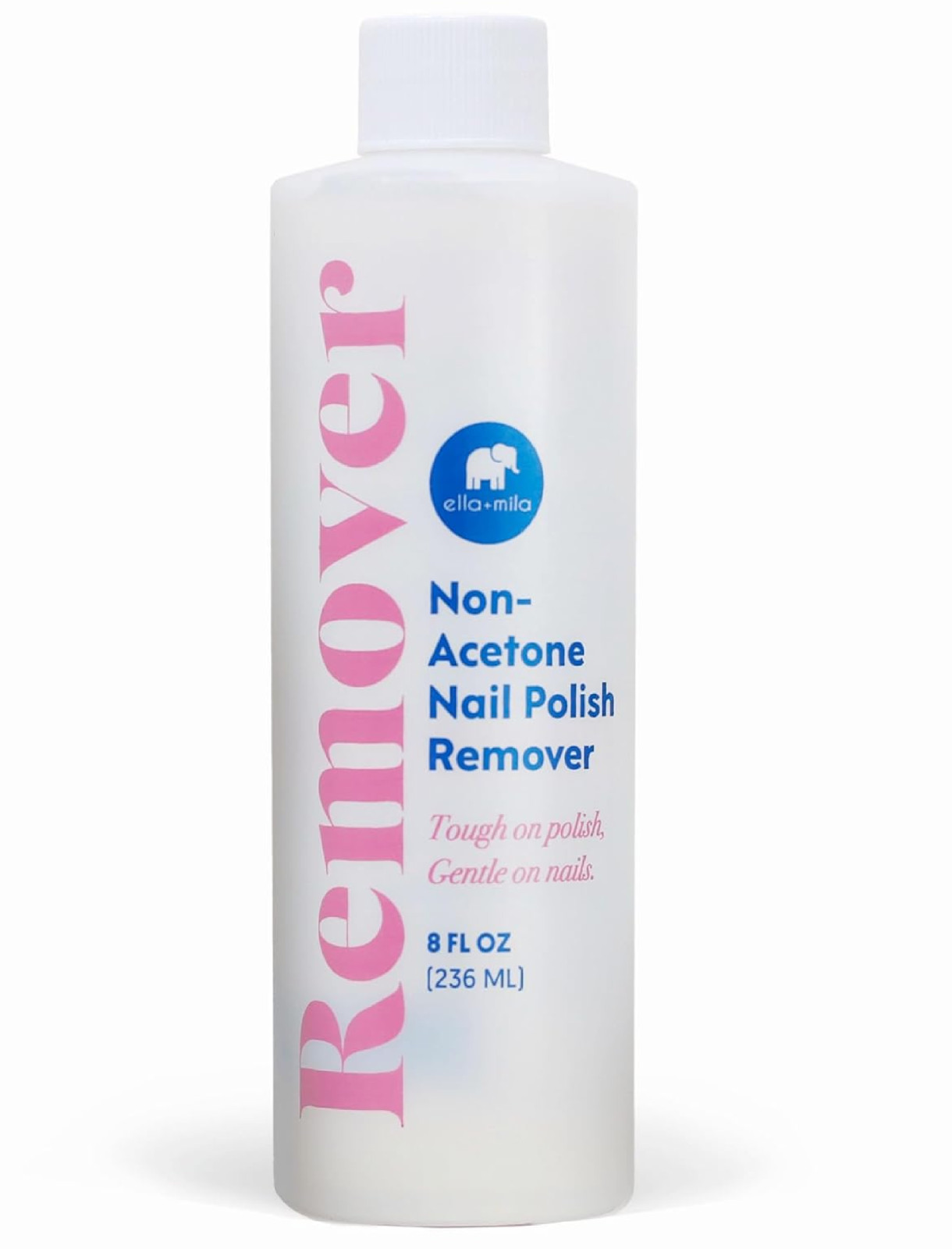 ella+mila Non-Acetone Nail Polish Remover - Gentle, Nourishing Formula for Natur