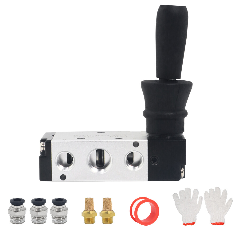 4H210-08 5 Ways 2 Position Pneumatic Mechincal Hand Lever Valve US Stock 1/4NPT