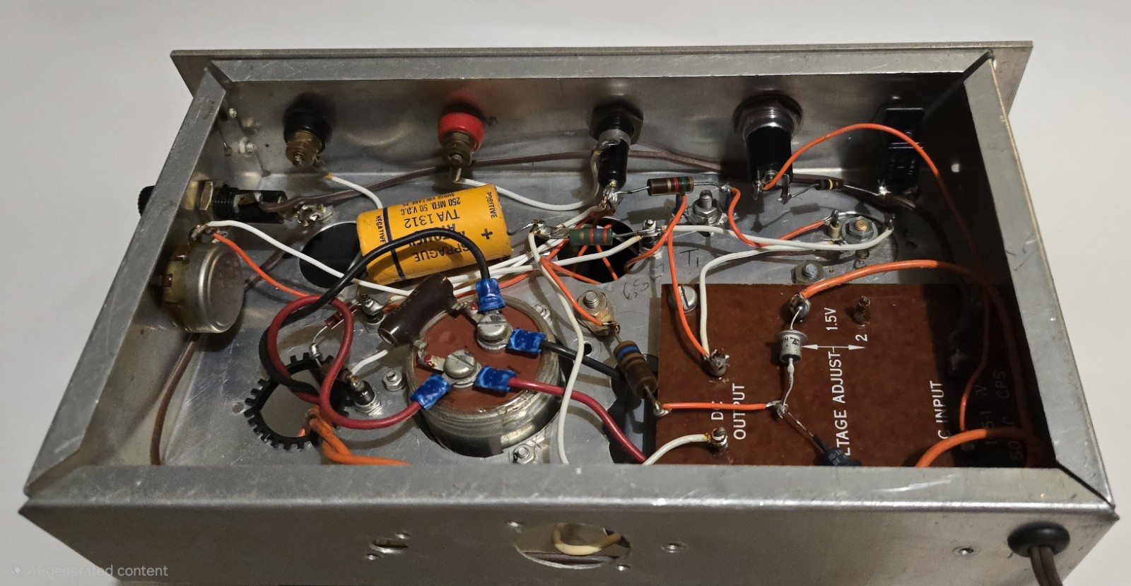 Vintage Variable DC Bench Power Supply Linear Analog Meter Lab Electronics Testd