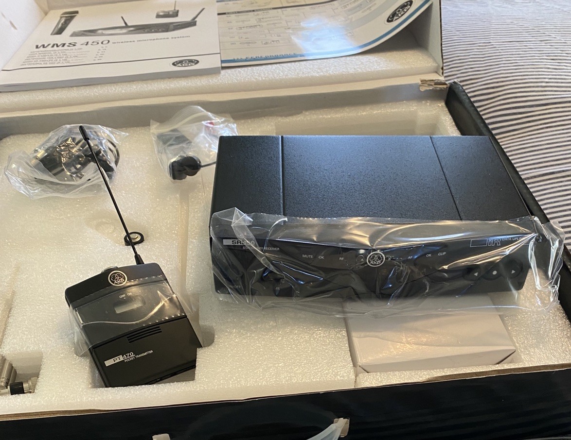 Wireless Microphone AKG WMS450 Wireless Presenter Set - open box, unused.