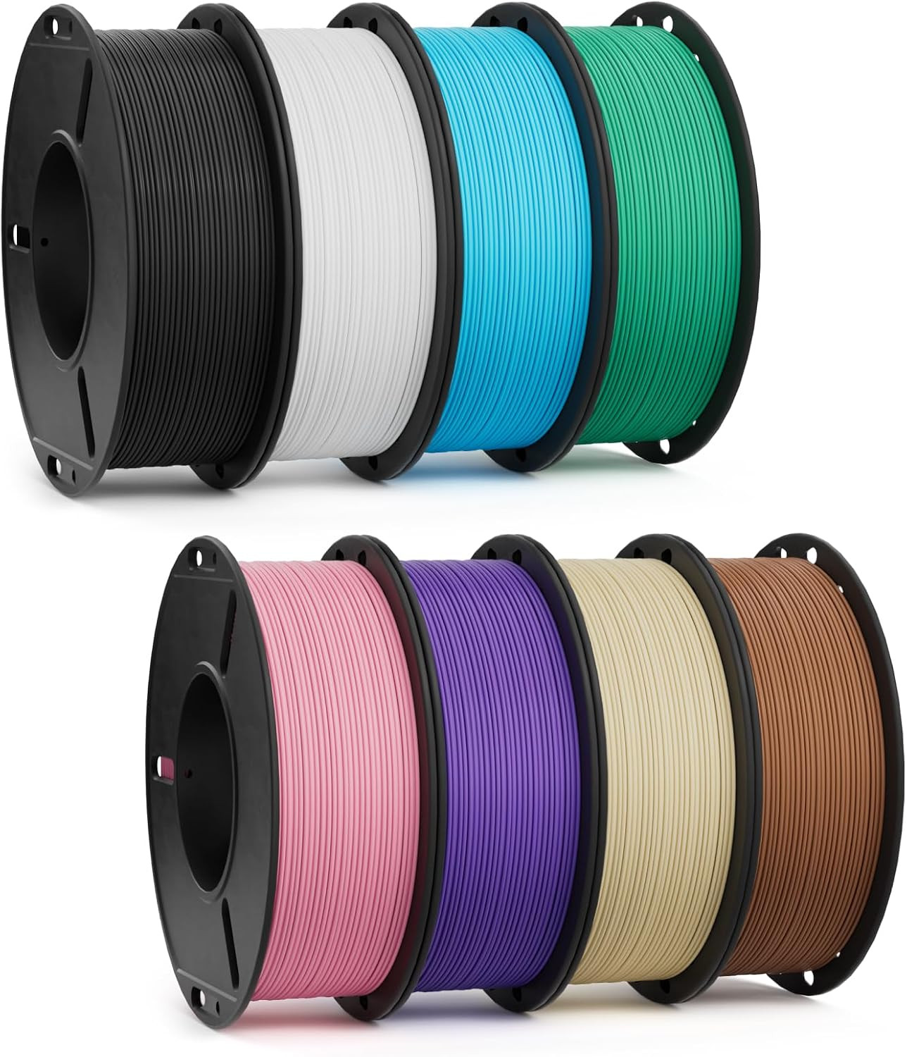 PLA+ 1.75Mm 3D Printer Filament, 8 Pack 250G Bundle PLA plus with Dimensional Ac