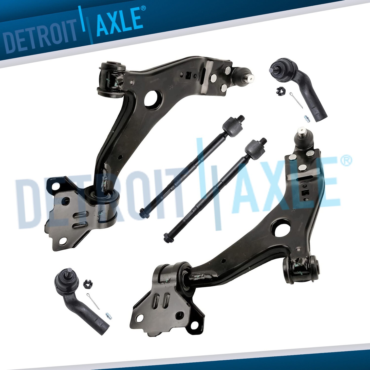 Front Lower Control Arms w/Ball Joints + Tie Rods for Ford Focus Transit Connect