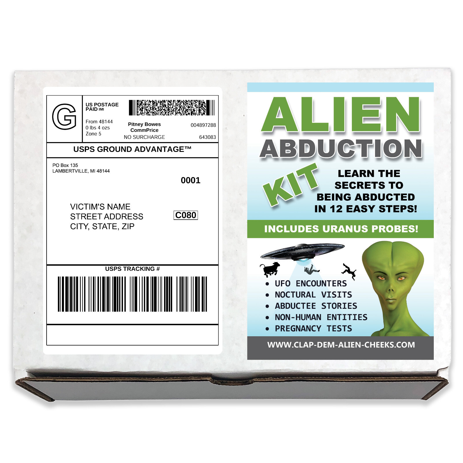 Prank Alien Abduction Kit Joke Mail Sent to your Friends for Sheer Enjoyment!