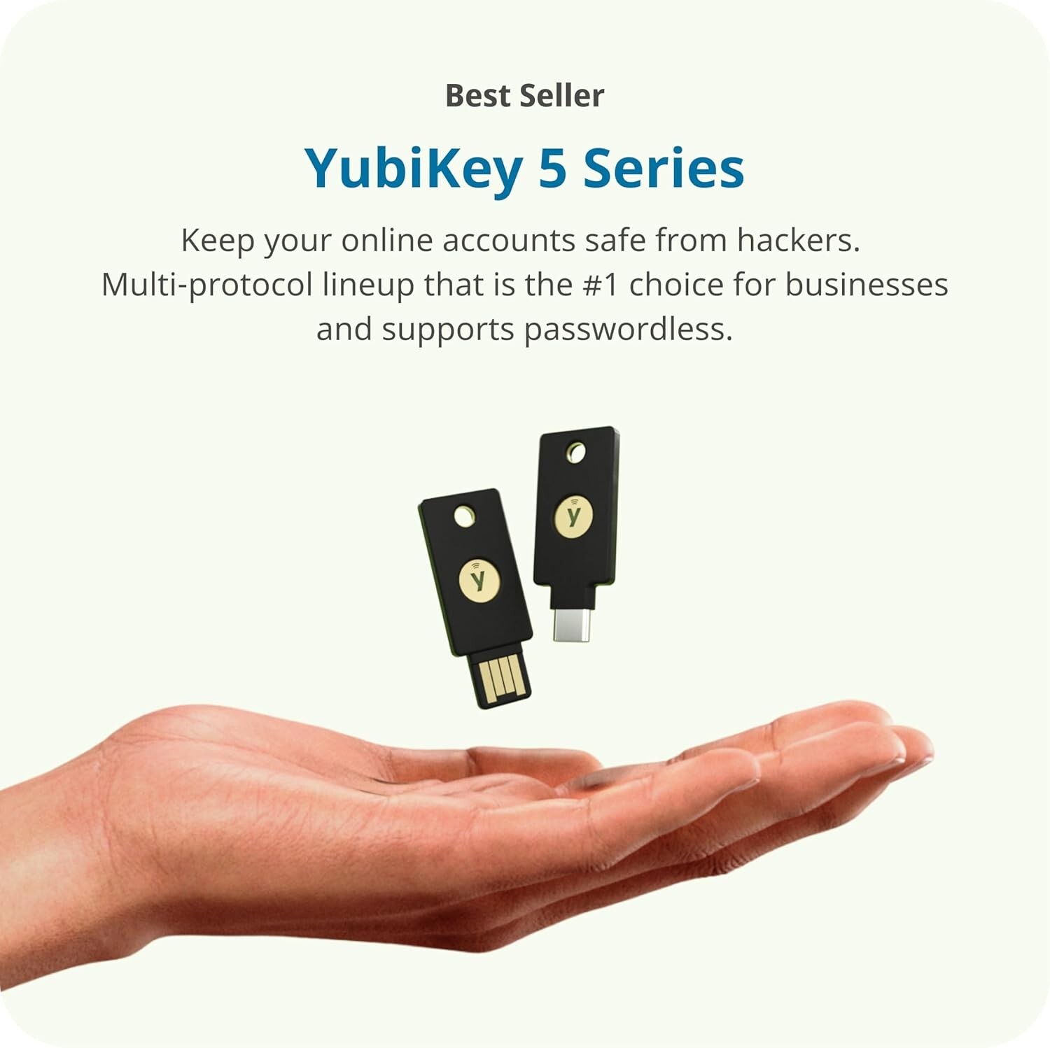 Portable YubiKey 5C NFC - Trusted 2FA Security for Mobile & Desktop Devices