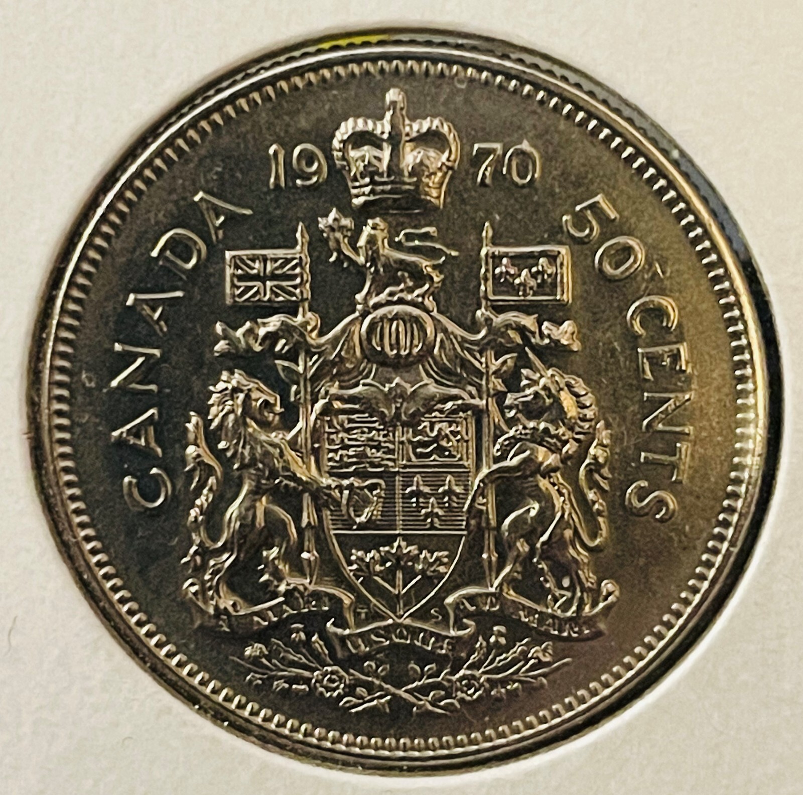 1970 Canada 50 cents Nickel Nice Circulated.