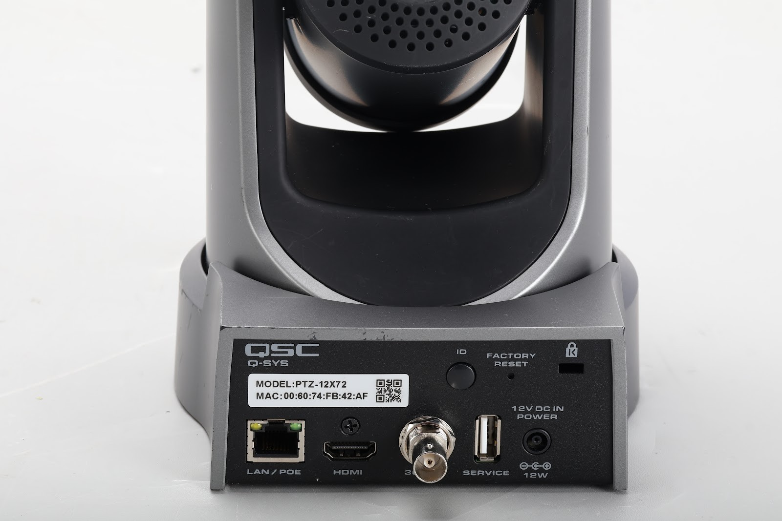 QSC PTZ-12X72 Video Conferencing Camera - Fair Condition
