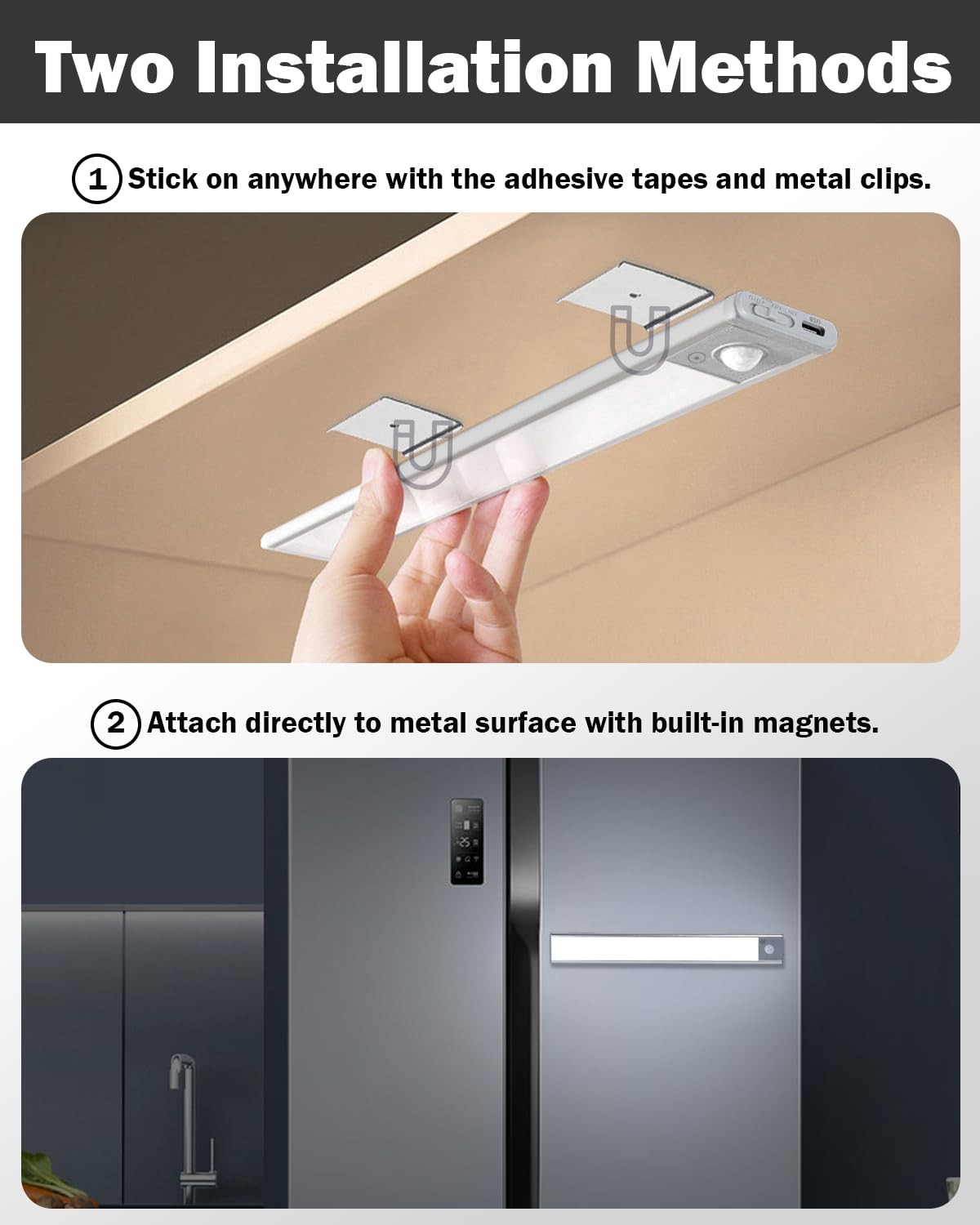 90 LED Under Cabinet Lights Motion Sensor,3 Color Temperature & Dimmable Clos...