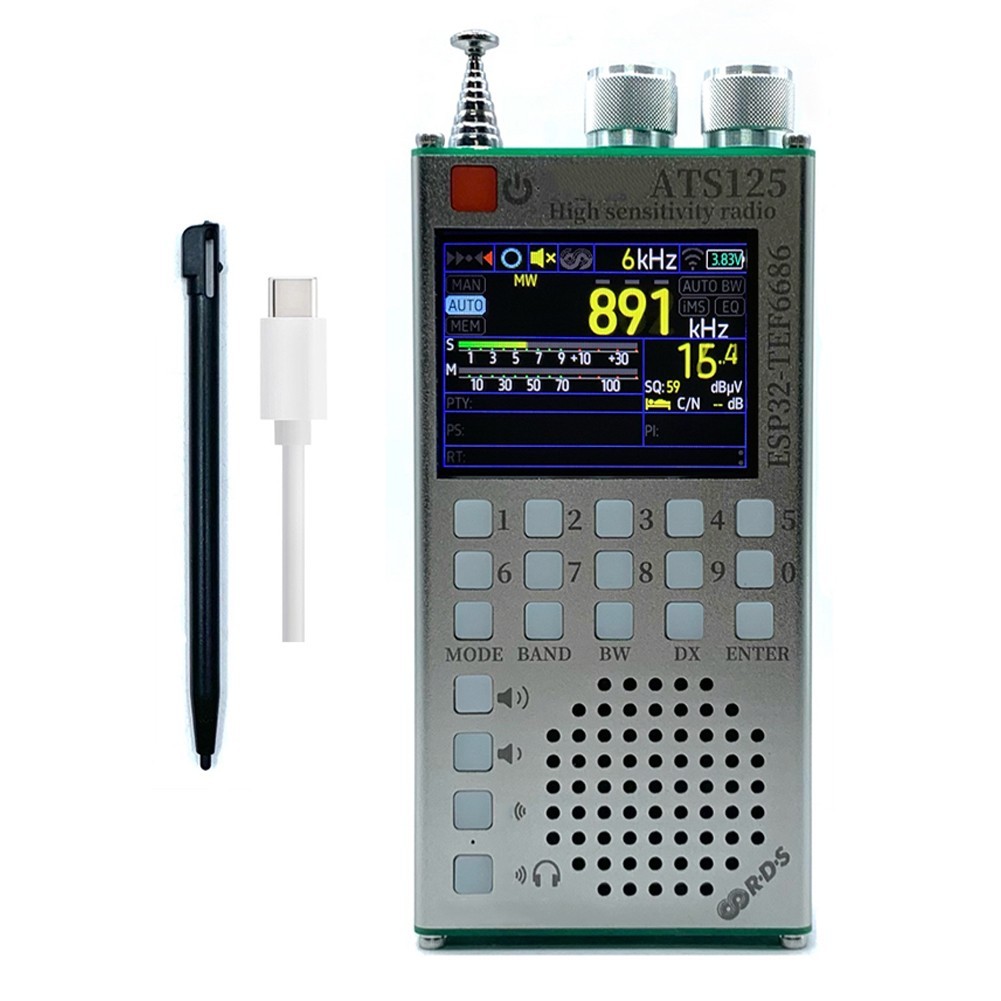 TEF6686 Chip Portable Radio Receiver ATS125 with Enhanced Audio Features