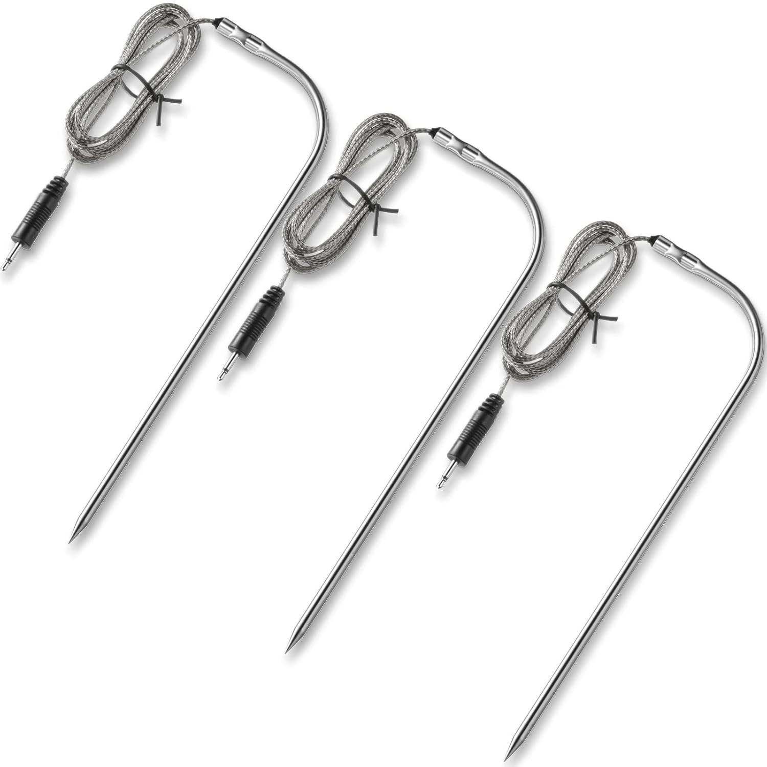 3 Pieces Meat Temperature Probe Thermometer Replacement for Grills and Smokers 2