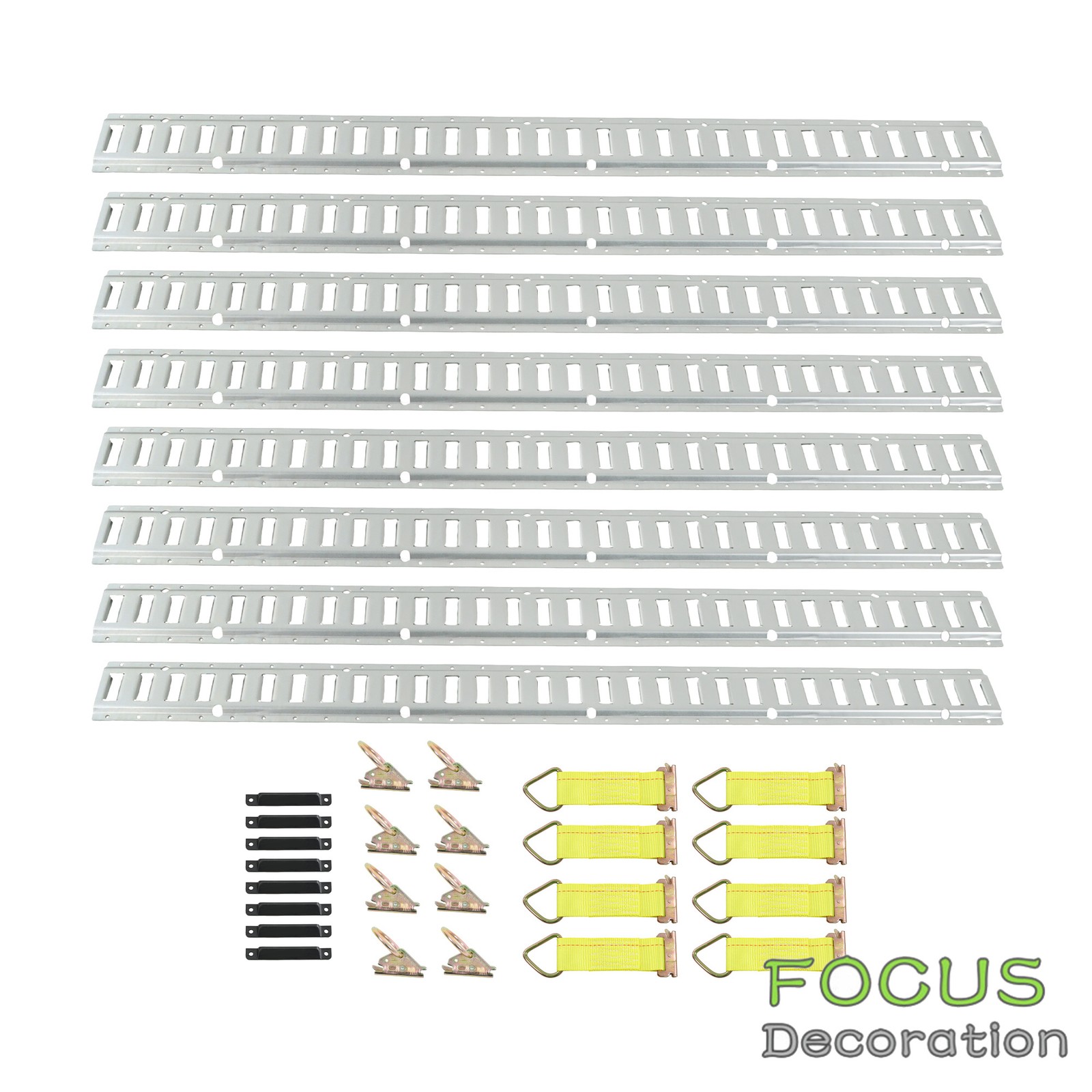 32 PCS 5' E Track Rails Enclosed Cargo Trailer E Track Tie Down Rail Kit New