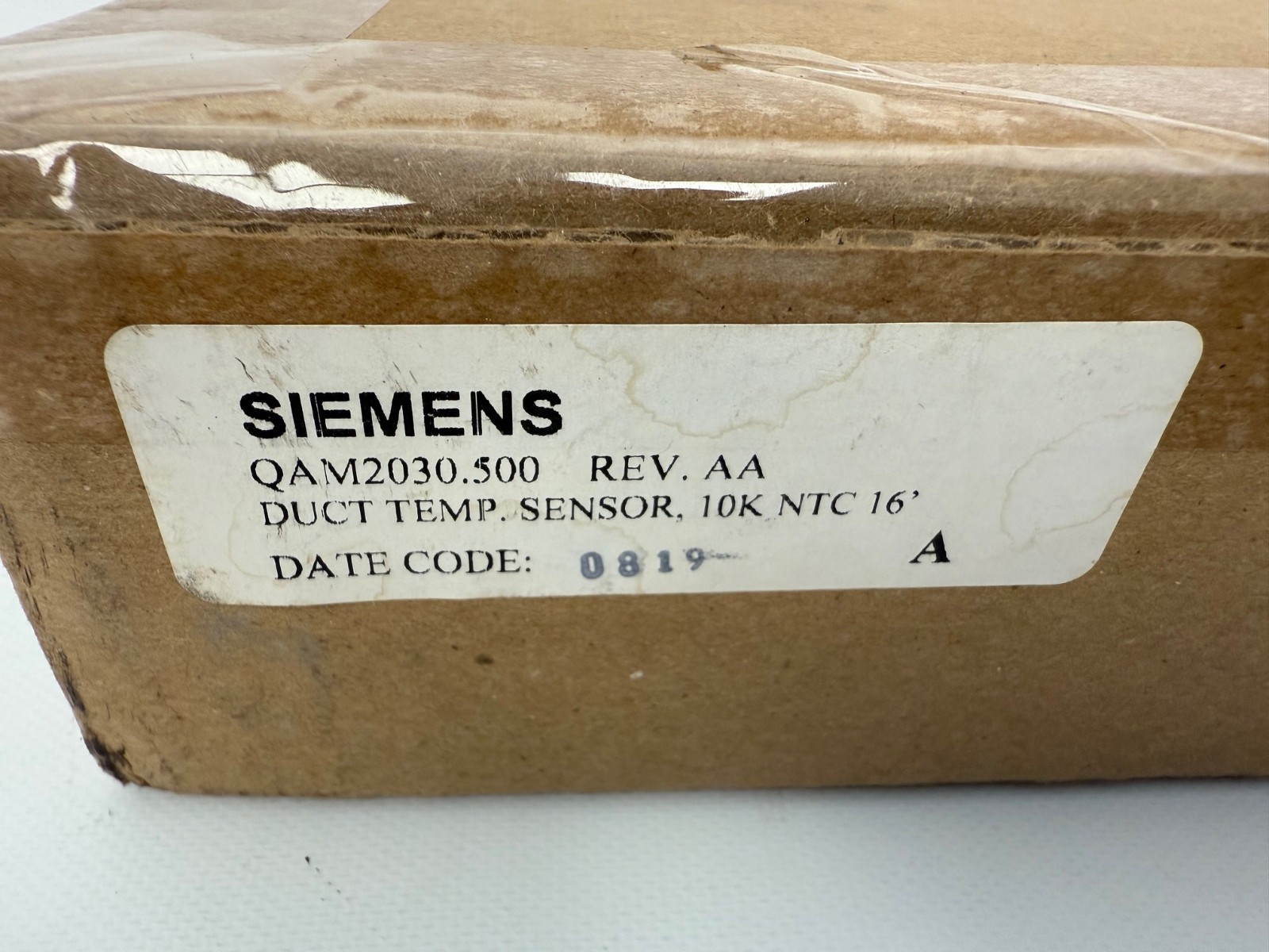 SIEMENS QAM2030.500 DUCT AVERAGING TEMP SENSOR 10K OHM NTC 16' FLEX PROBE NEW