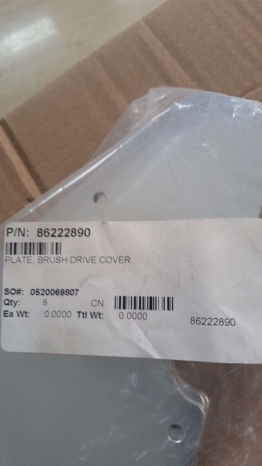 Brush Drive Cover Plate, NuWave  86222890 Windsor