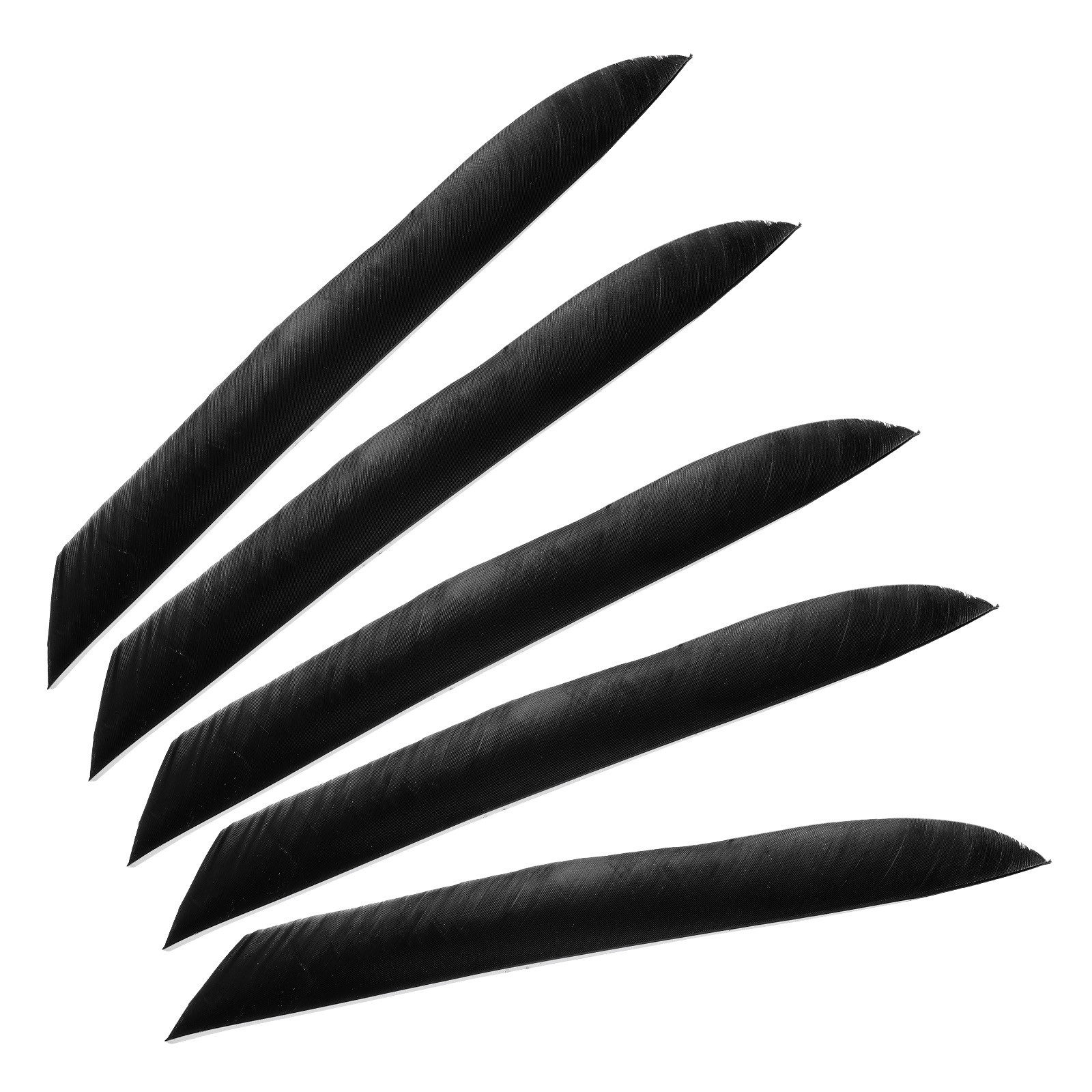 50pcs Arrows Vanes 11 Inch Turkey Feather Arrow Fletching Left Wing, Black