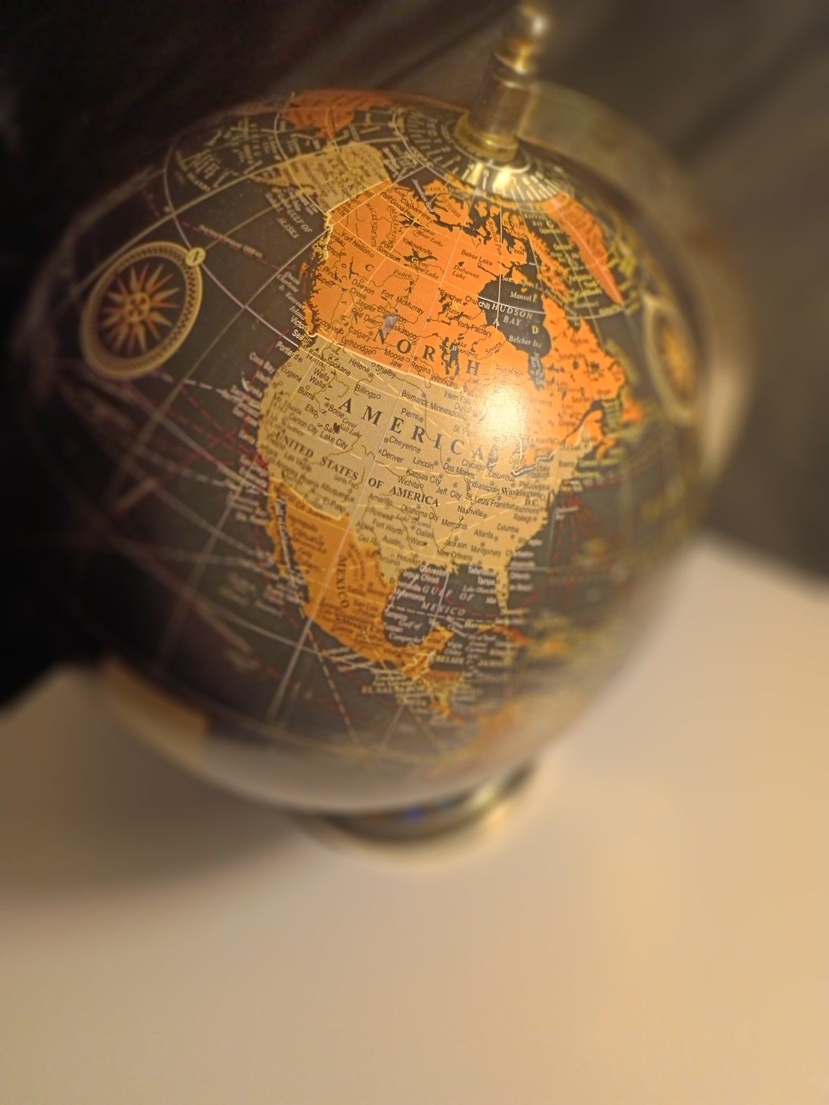 : Elements Decorative Tabletop Globe - 8x11 Inch - Office & Library Decor