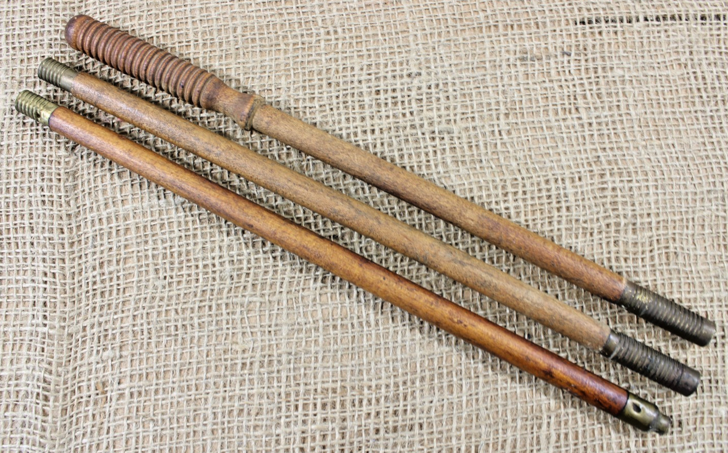 Shotgun Cleaning Rod Wood Wooden Brass 3 Piece Unbranded Gunsmith Tool Vintage