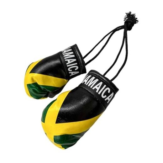 1 Pair Mini Boxing Gloves for Car Mirror, Novelty Miniature Punching Jamaica