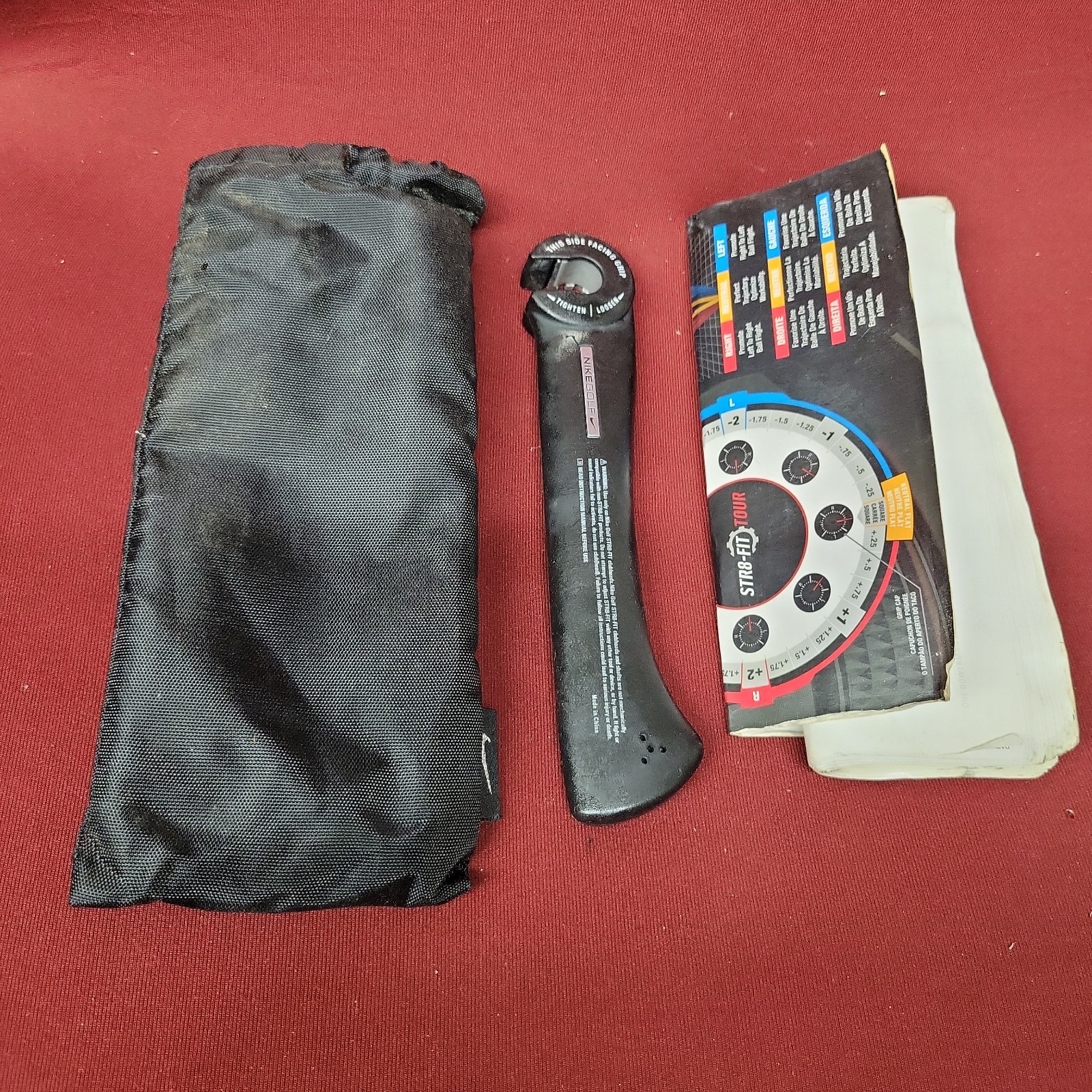 Nike Golf STR8-FIT Weight Wrench Tool Black Plastic Metal W Manual