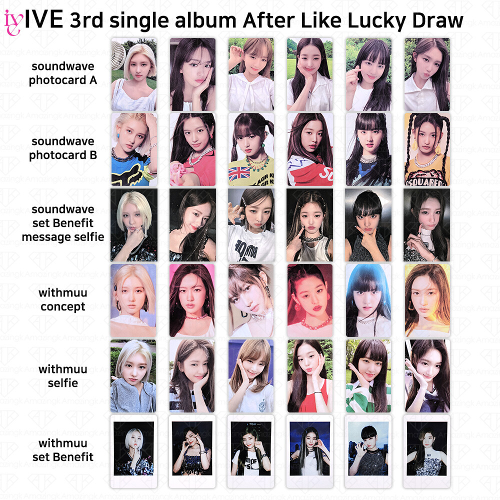 IVE 3rd Single Album After Like Soundwave Withmuu Lucky Draw Photocard Benefit