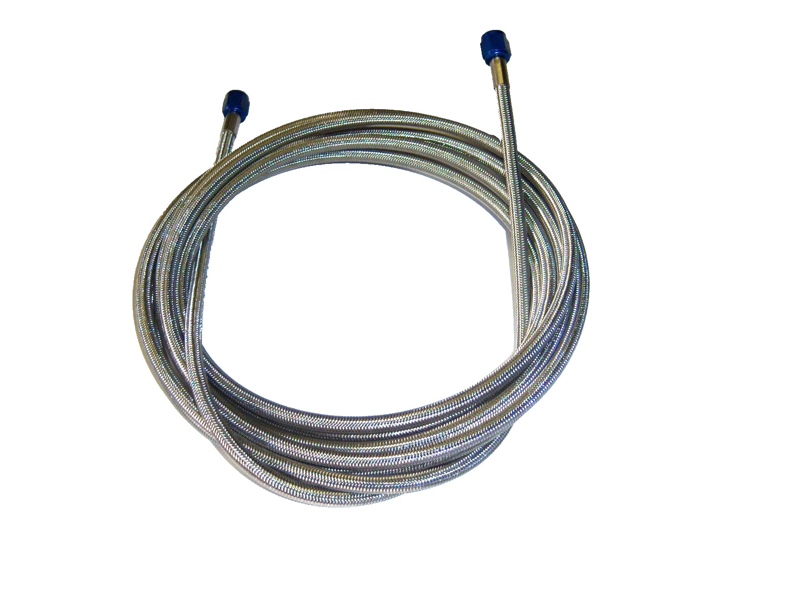 4AN 16ft NITROUS OXIDE STAINLESS BRAIDED HOSE BLUE ENDS