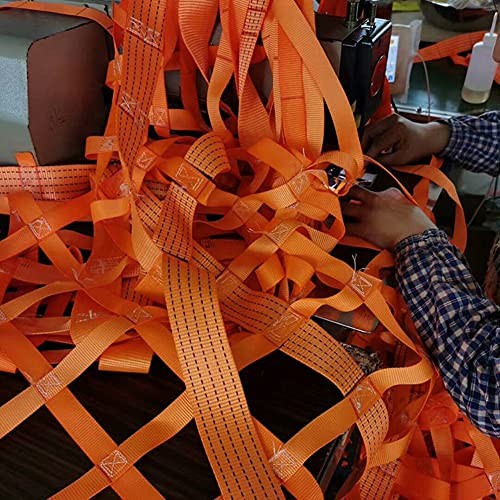 Flat Nylon Sling Hoisting Net, Loading and Unloading Heavy Objects 10cm Square