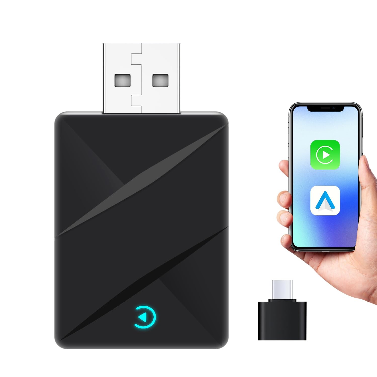Wireless CarPlay Adapter,Convert Wired to Black