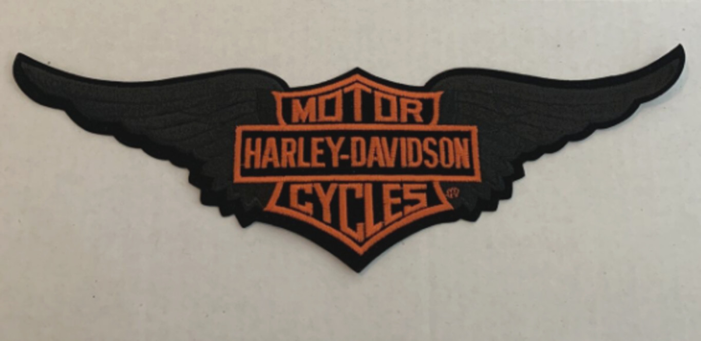 Vintage Harley Davidson  Black Wings XL Patch / Emblem