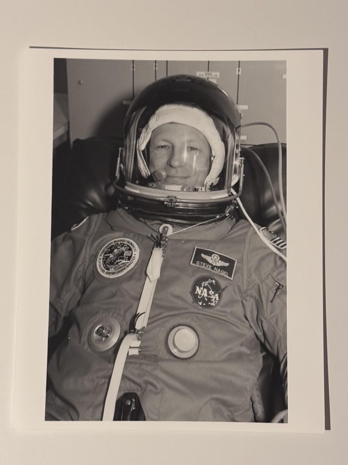 NASA STS-55 Steve Nagel Suit Checkout Press Photo