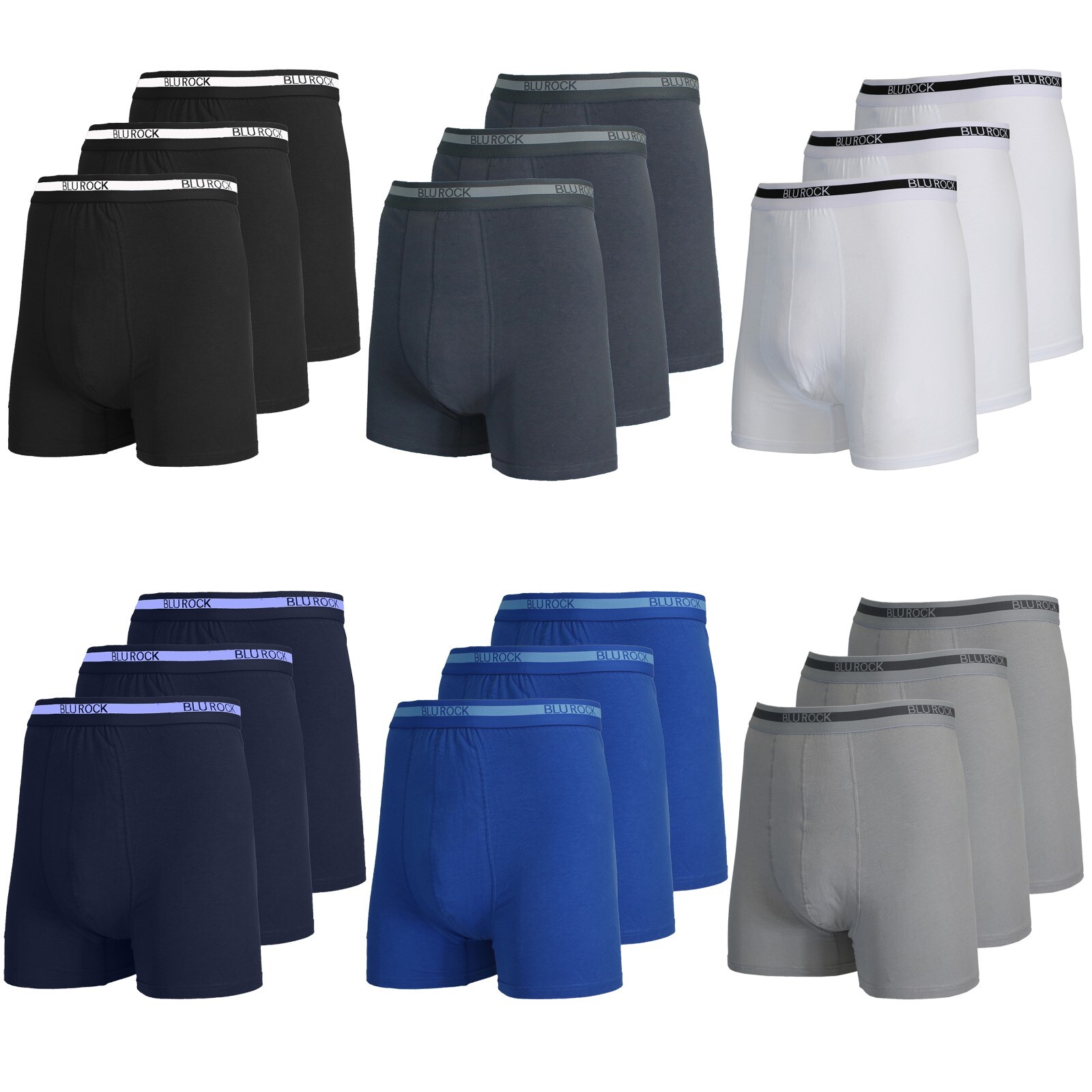 Men's Cotton Knit Boxer Briefs Quick-Dry Technology (3 Pack) S-2XL NWT Free Ship