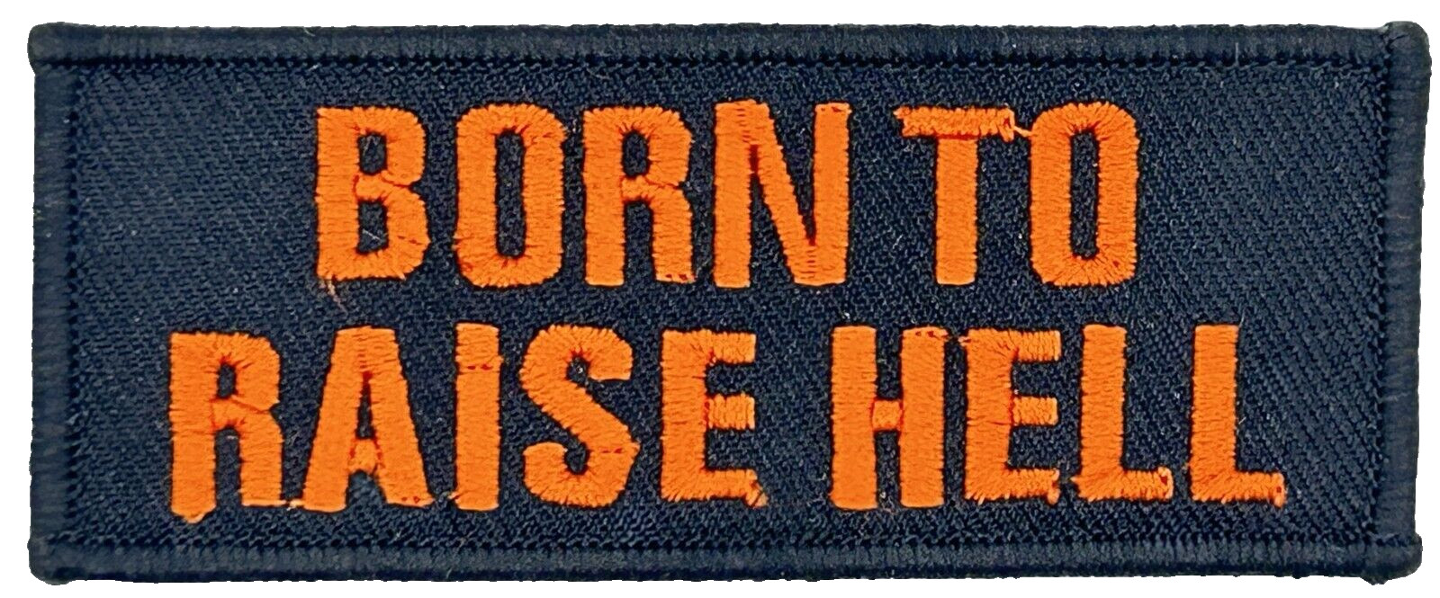 BORN TO RAISE HELL MOTORCYCLE MILITARY EMBROIDERED IRON ON VEST PATCH A-1