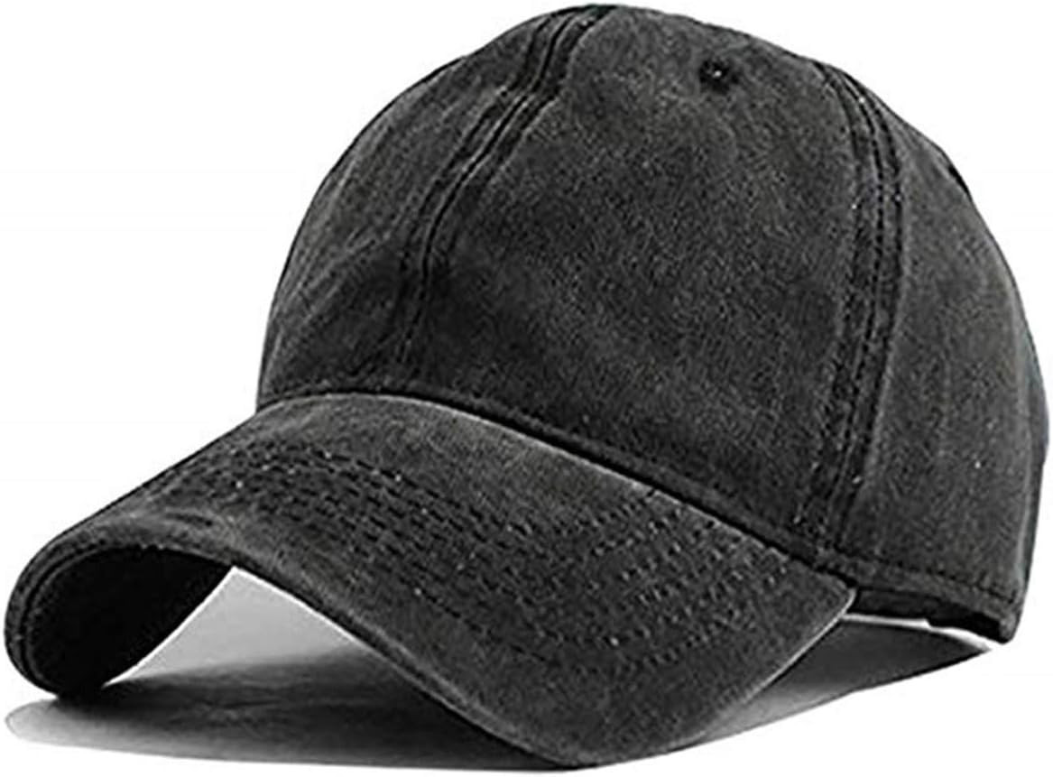 Unisex Vintage Washed Distressed Baseball-Cap Twill Adjustable Dad-Hat