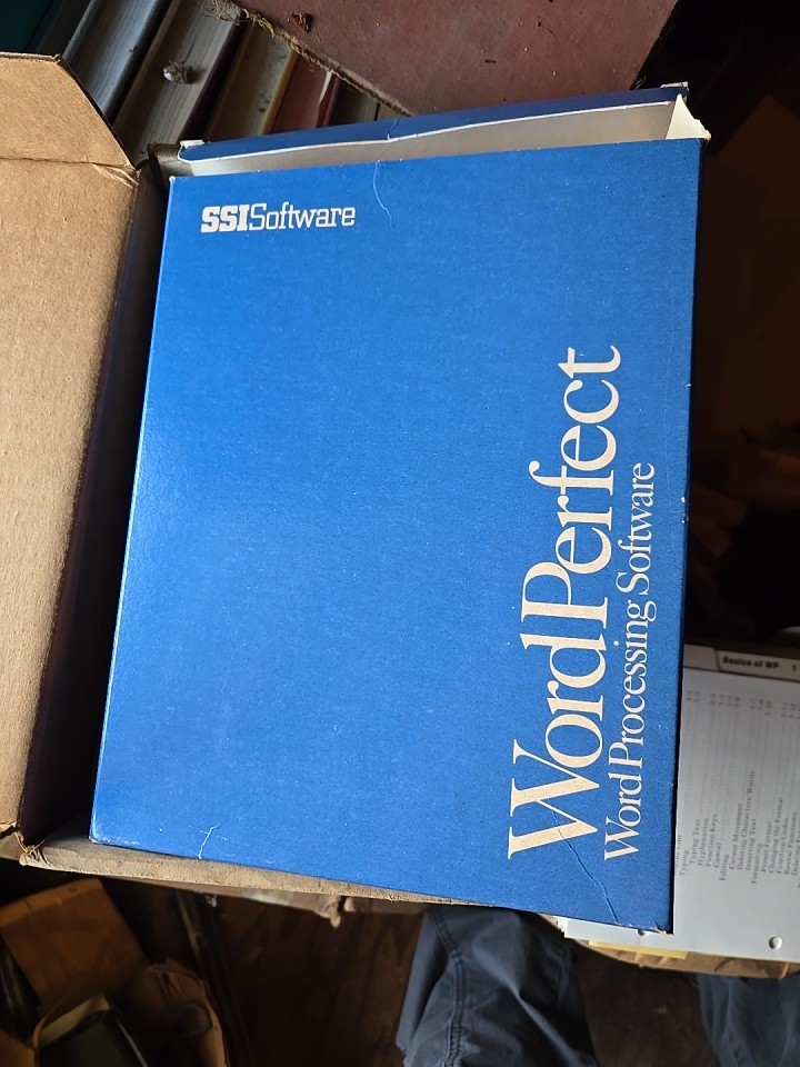 vintage word perfect word processing software